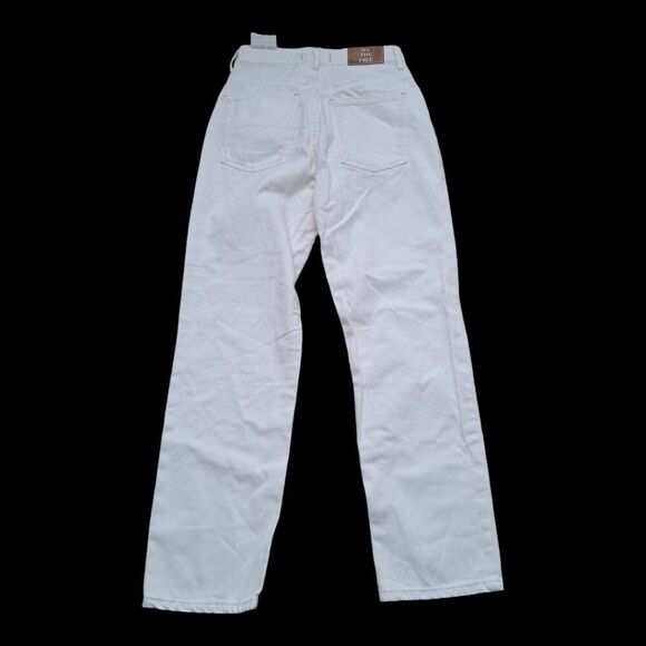 We The Free Ivory White The Pacifica High Rise Slim Straight Leg Denim Jeans 25 - Picture 6 of 11